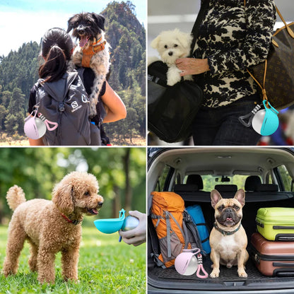 FurSweep™ Dog Water Bottle with Bowl